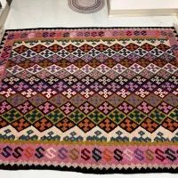 گلیم دستباف پشمی عنبران