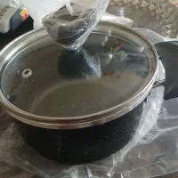 قابلمه تفلون و آبگش و لگن استیل و سینی