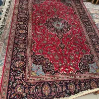 یک جفت فرش دستباف ایرانی قدیمی طرح نقش لچک و ترنج