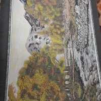 دوعدد تابلومنظره طبیعت|تابلو، نقاشی، عکس|قم, چهل درخت‎|دیوار