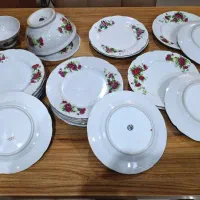ظروف گلسرخی قدیمی ژاپنی