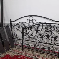 تخت خواب دونفره فلزی|تخت و سرویس خواب|خرم‌آباد, |دیوار