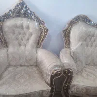 مبل استیل 9نفره همراه باسه عدد جلو مبلی|مبلمان خانگی و میز عسلی|رشت, نخودچر|دیوار