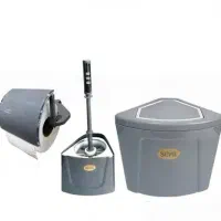 سطل زباله و برس ست دیواری