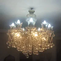 لوستر کریستال فلزی