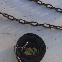 قلاده چرمی وزنجیر قدیمی|لوازم جانبی حیوانات|قزوین, |دیوار