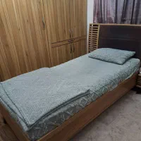 تخت خواب تک نفره (یک نفره) جوان همراه با پاتختی|تخت و سرویس خواب|شهریار, شهریار|دیوار