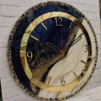 ساعت دیواری طرح سورمه ای صدفی قطر ۵۰ سانتیمتر|ساعت دیواری و تزئینی|تهران, شمسآباد|دیوار