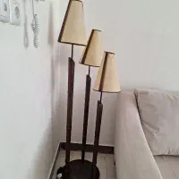 آباژور سه شاخه پایه چوبی