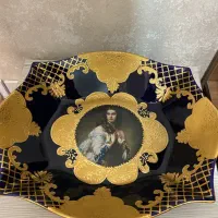 میوه خوری پایه دارویه جفت بشقاب سورمه ای