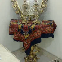 آینه و شمعدان سلطنتی برنز