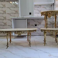 میز جلو مبلی برنجی|مبلمان خانگی و میز عسلی|تبریز, |دیوار