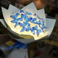 سفارش دست گل پروانه|گل مصنوعی|دورود, |دیوار