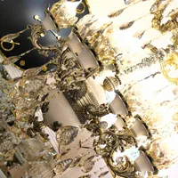 لوستر آرامیس بزرگ و متوسط آنتیک 12شاخه 12لامپ بزرگ