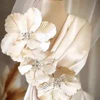 گلهای کریشه و جواهردوزی|لباس|میانه, |دیوار