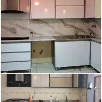 فروش و نصب برچسب کابینت ماربل شیت کاغذ ترمووال|خدمات پیشه و مهارت|بیرجند, |دیوار