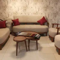 مبل راحتی چوبی کم جا
