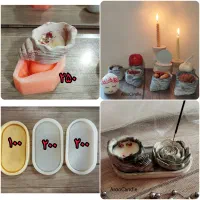 قالب سنگ مصنوعی ، شمع ، رزین