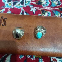 دو عدد انگشتر نقره سنگین استفاده نشده