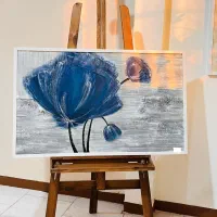 تابلو دکوراتیو برجسته طرح گل آبی/ دست ساز و خاص|تابلو، نقاشی، عکس|فردیس, خیام غربی|دیوار