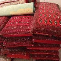 پشتی ترکمنی و قالی