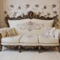 مبل سلطنتی منبت ۹ نفره روشن