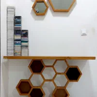 میز کنسول کندویی با آینه