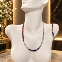 ست گردنبند و دستبند سنگ معدنی اصل  با طراحی خاص