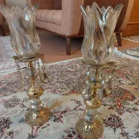 شمعدان و مجسمه ی برنز،شید آباژور|لوستر و چراغ آویز|همدان, |دیوار
