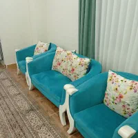 مبل 7 نفره در حد نو فیروزه ای سالم تخفیف دارد|مبلمان خانگی و میز عسلی|رشت, فلسطین|دیوار