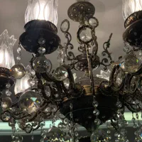 لوستر برنجی|لوستر و چراغ آویز|اراک, |دیوار