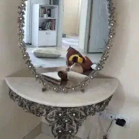 اینه کنسول و شمعدانی