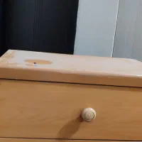 تخت  دو نفره  پاتختی و کشوهاش میز ارایش