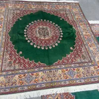 فرش دستباف (بساک)جفت ۲در۲ کف ساده زیبا|فرش|مشکین‌دشت, |دیوار