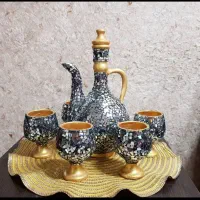 اینه  کاری روی سفال  سبک قدیمی