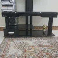 میزشیشه پایه دار سالم دودی تک کشو