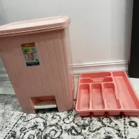 ست سطل زباله و جا قاشقی|ظروف نگهدارنده، پلاستیکی، یکبارمصرف|رشت, جهاد|دیوار