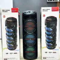 اسپیکر پارتی باکس چرخ دار میکروفون و کنترل