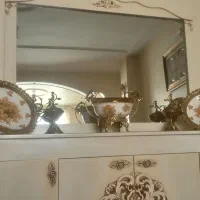 آیینه وکنسول صدفی قلم سیاه چهاردر|بوفه، ویترین، کنسول|اسلامشهر, باغ فیض|دیوار