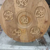 تابلو پنج تن قدیمی عتیقه دست ساز چوب طبیعی