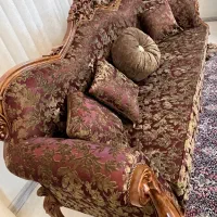 مبلمان سلطنتی/هشت نفره/درحدنو/چوب گردو|مبلمان خانگی و میز عسلی|تهران, تجریش|دیوار