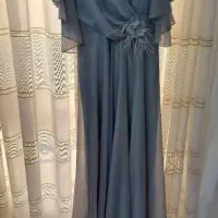 پیراهن مجلسی حریر شاین طوسی