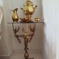 میزبرنزو سماور با وسایلش برنز