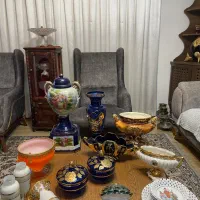 ظروف پذیرایی تنگ شمعدان گلدان کلکسیونی قدیمی آنتیک