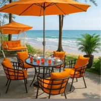 تاب ویلایی باغی طرح مهتاب x3 صندلی فلزی