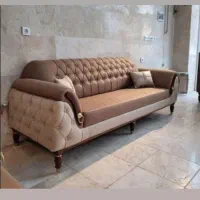 مبل راحتی کرم قهوه ای