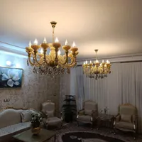 لوستر ۱۴ شعله کریستالی|لوستر و چراغ آویز|خوی, |دیوار