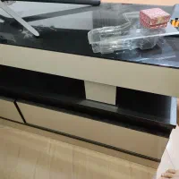 میز تلویزیون دو رو سفید و قهوه ای|میز تلویزیون|تهران, خلیج فارس|دیوار