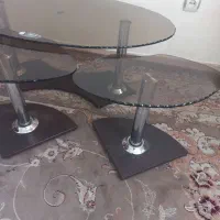 میز عسلی شیشه ای