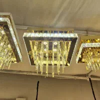 لوستر مدرن داخل کریستال مربع|لوستر و چراغ آویز|تبریز, |دیوار